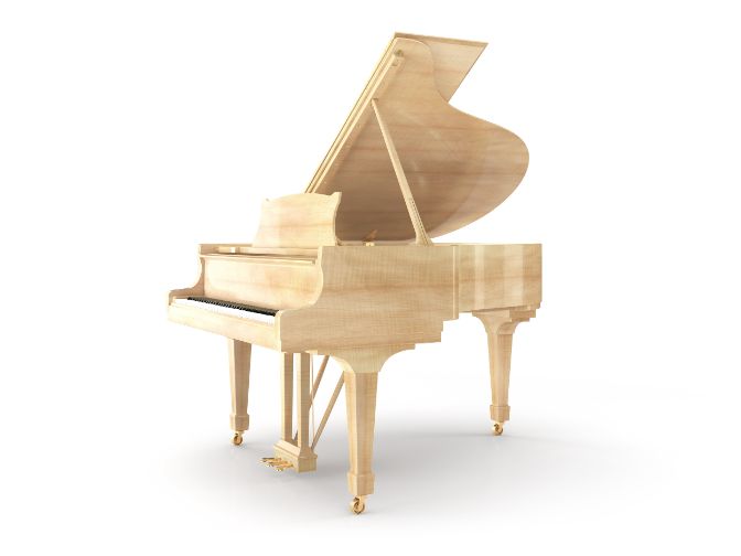 Natural wood piano top